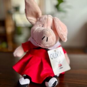 Vintage Olivia the Pig 2001 Plush Stuffie Gund NWT book